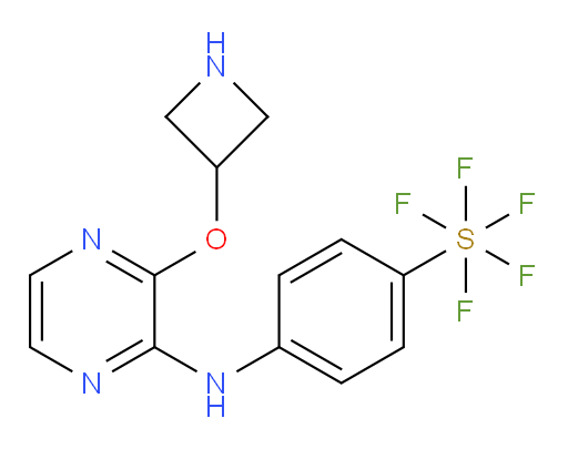 4-((3-(azetidin-3-yloxy)pyrazin-2-yl)amino)(pentafluoromercapto)benzene