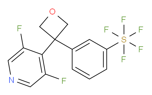 3-(3-(3,5-difluoropyridin-4-yl)oxetan-3-yl)(pentafluoromercapto)benzene