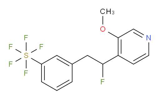 3-(2-fluoro-2-(3-methoxypyridin-4-yl)ethyl)(pentafluoromercapto)benzene