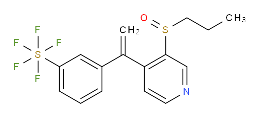 3-(1-(3-(propylsulfinyl)pyridin-4-yl)vinyl)(pentafluoromercapto)benzene