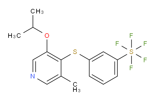 3-((3-isopropoxy-5-methylpyridin-4-yl)thio)(pentafluoromercapto)benzene