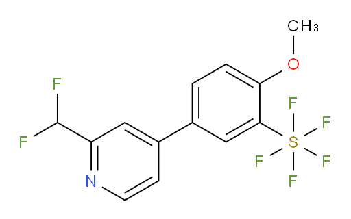 5-(2-(difluoromethyl)pyridin-4-yl)-2-methoxy(pentafluoromercapto)benzene