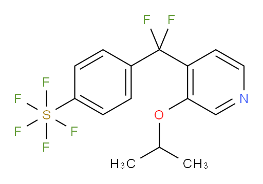 4-(difluoro(3-isopropoxypyridin-4-yl)methyl)(pentafluoromercapto)benzene