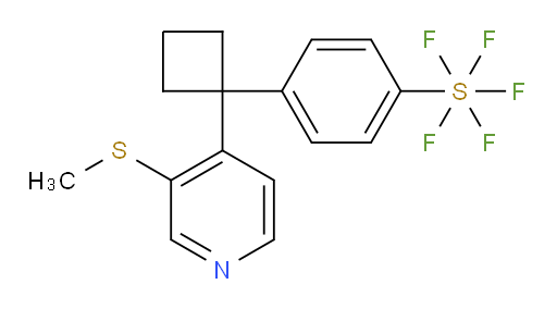 4-(1-(3-(methylthio)pyridin-4-yl)cyclobutyl)(pentafluoromercapto)benzene