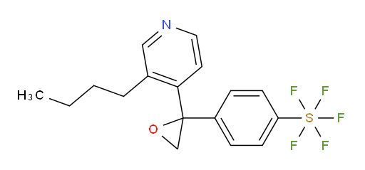 4-(2-(3-butylpyridin-4-yl)oxiran-2-yl)(pentafluoromercapto)benzene