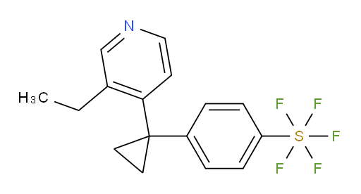 4-(1-(3-ethylpyridin-4-yl)cyclopropyl)(pentafluoromercapto)benzene