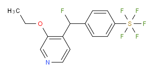 4-((3-ethoxypyridin-4-yl)fluoromethyl)(pentafluoromercapto)benzene