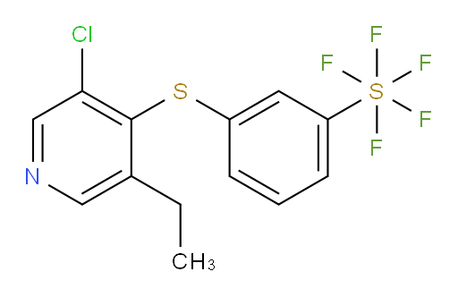 3-((3-chloro-5-ethylpyridin-4-yl)thio)(pentafluoromercapto)benzene