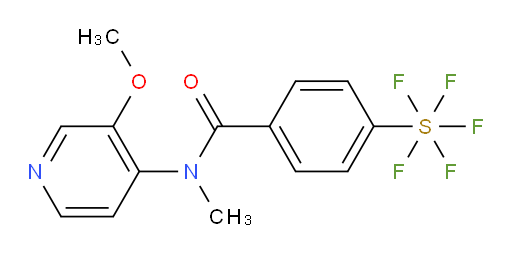 4-(pentafluoromercapto)-N-(3-methoxypyridin-4-yl)-N-methylbenzamide