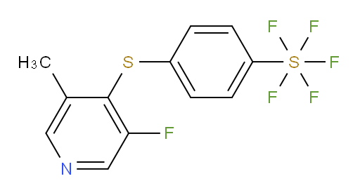 4-((3-fluoro-5-methylpyridin-4-yl)thio)(pentafluoromercapto)benzene