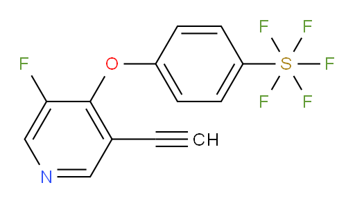 4-((3-ethynyl-5-fluoropyridin-4-yl)oxy)(pentafluoromercapto)benzene