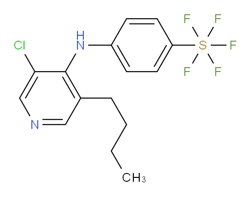 4-((3-butyl-5-chloropyridin-4-yl)amino)(pentafluoromercapto)benzene