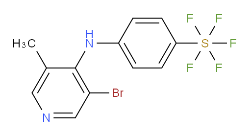 4-((3-bromo-5-methylpyridin-4-yl)amino)(pentafluoromercapto)benzene