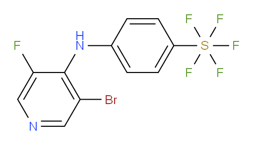 4-((3-bromo-5-fluoropyridin-4-yl)amino)(pentafluoromercapto)benzene