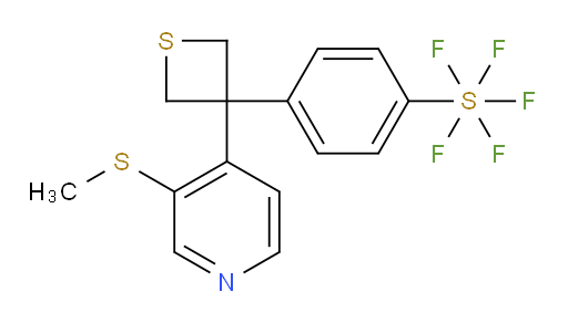 4-(3-(3-(methylthio)pyridin-4-yl)thietan-3-yl)(pentafluoromercapto)benzene