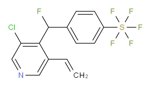 4-((3-chloro-5-vinylpyridin-4-yl)fluoromethyl)(pentafluoromercapto)benzene