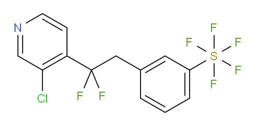 3-(2-(3-chloropyridin-4-yl)-2,2-difluoroethyl)(pentafluoromercapto)benzene