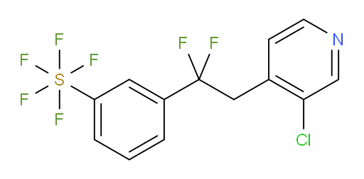 3-(2-(3-chloropyridin-4-yl)-1,1-difluoroethyl)(pentafluoromercapto)benzene
