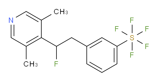 3-(2-(3,5-dimethylpyridin-4-yl)-2-fluoroethyl)(pentafluoromercapto)benzene