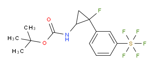 tert-butyl (2-fluoro-2-(3-(pentafluoromercapto)phenyl)cyclopropyl)carbamate