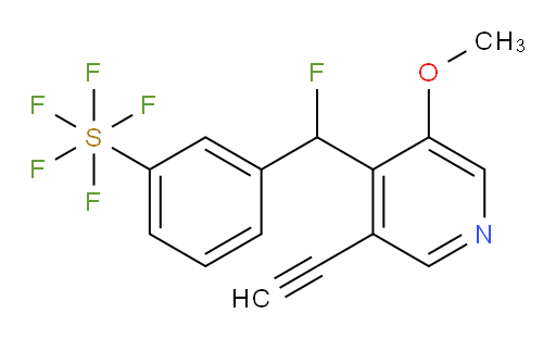 3-((3-ethynyl-5-methoxypyridin-4-yl)fluoromethyl)(pentafluoromercapto)benzene