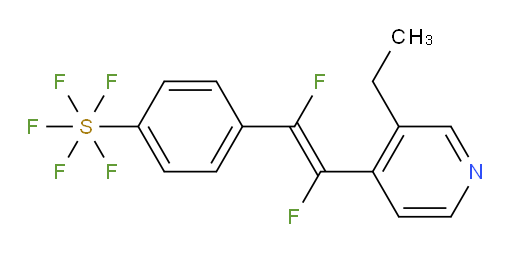(E)-4-(2-(3-ethylpyridin-4-yl)-1,2-difluorovinyl)(pentafluoromercapto)benzene