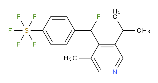 4-(fluoro(3-isopropyl-5-methylpyridin-4-yl)methyl)(pentafluoromercapto)benzene