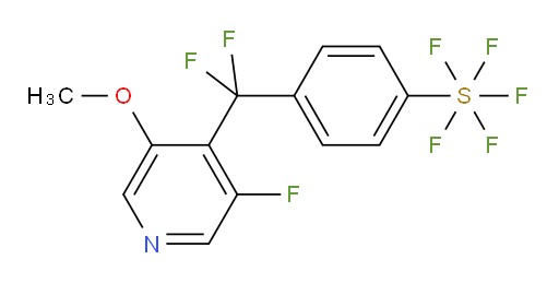 4-(difluoro(3-fluoro-5-methoxypyridin-4-yl)methyl)(pentafluoromercapto)benzene