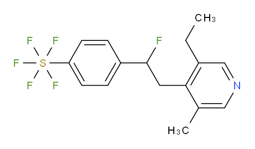 4-(2-(3-ethyl-5-methylpyridin-4-yl)-1-fluoroethyl)(pentafluoromercapto)benzene