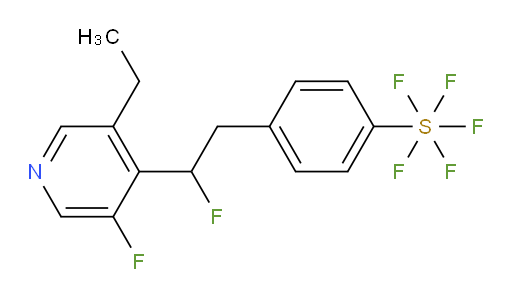 4-(2-(3-ethyl-5-fluoropyridin-4-yl)-2-fluoroethyl)(pentafluoromercapto)benzene