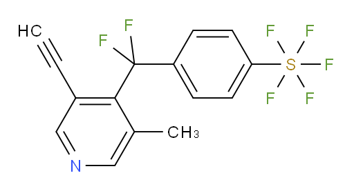 4-((3-ethynyl-5-methylpyridin-4-yl)difluoromethyl)(pentafluoromercapto)benzene