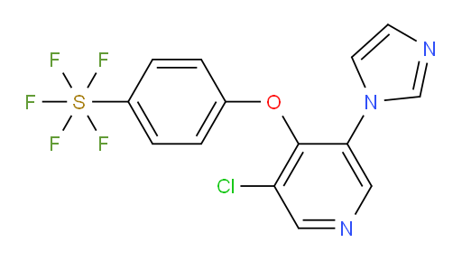 4-((3-chloro-5-(1H-imidazol-1-yl)pyridin-4-yl)oxy)(pentafluoromercapto)benzene