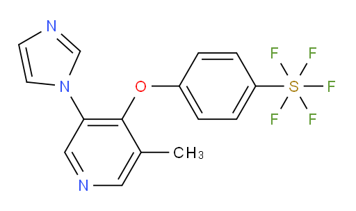 4-((3-(1H-imidazol-1-yl)-5-methylpyridin-4-yl)oxy)(pentafluoromercapto)benzene