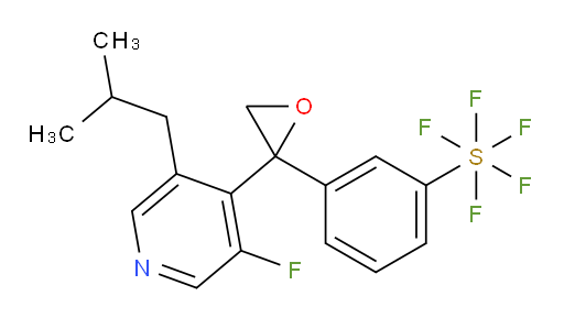 3-(2-(3-fluoro-5-isobutylpyridin-4-yl)oxiran-2-yl)(pentafluoromercapto)benzene