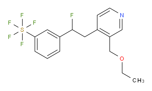3-(2-(3-(ethoxymethyl)pyridin-4-yl)-1-fluoroethyl)(pentafluoromercapto)benzene