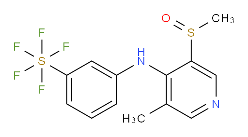 3-((3-methyl-5-(methylsulfinyl)pyridin-4-yl)amino)(pentafluoromercapto)benzene