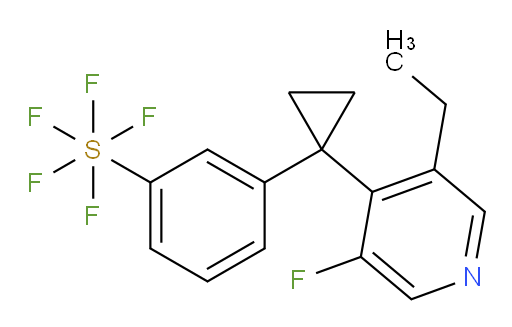 3-(1-(3-ethyl-5-fluoropyridin-4-yl)cyclopropyl)(pentafluoromercapto)benzene
