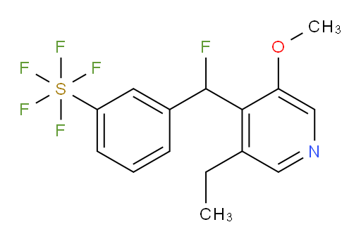 3-((3-ethyl-5-methoxypyridin-4-yl)fluoromethyl)(pentafluoromercapto)benzene