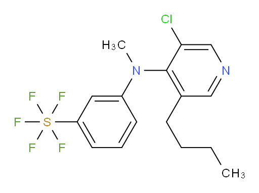3-((3-butyl-5-chloropyridin-4-yl)(methyl)amino)(pentafluoromercapto)benzene