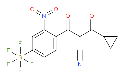 [4-(2-cyano-3-cyclopropyl-1,3-dioxopropyl)-3-nitrophenyl]sulfur pentafluoride