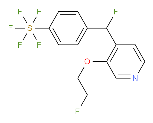 4-(fluoro(3-(2-fluoroethoxy)pyridin-4-yl)methyl)(pentafluoromercapto)benzene