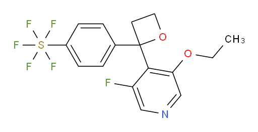 4-(2-(3-ethoxy-5-fluoropyridin-4-yl)oxetan-2-yl)(pentafluoromercapto)benzene