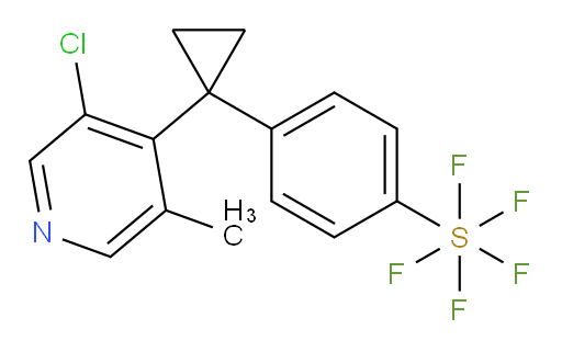 4-(1-(3-chloro-5-methylpyridin-4-yl)cyclopropyl)(pentafluoromercapto)benzene