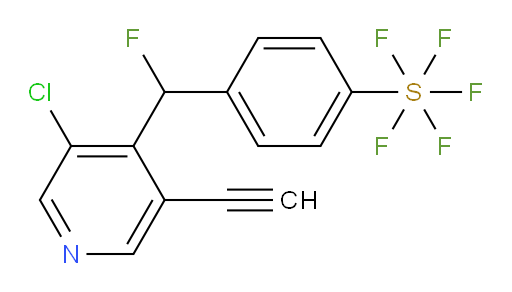 4-((3-chloro-5-ethynylpyridin-4-yl)fluoromethyl)(pentafluoromercapto)benzene