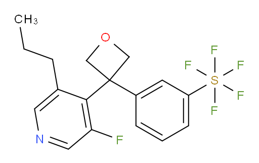 3-(3-(3-fluoro-5-propylpyridin-4-yl)oxetan-3-yl)(pentafluoromercapto)benzene