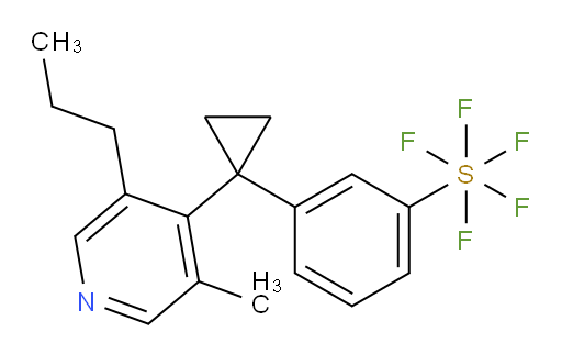 3-(1-(3-methyl-5-propylpyridin-4-yl)cyclopropyl)(pentafluoromercapto)benzene