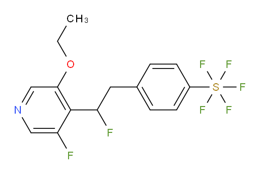 4-(2-(3-ethoxy-5-fluoropyridin-4-yl)-2-fluoroethyl)(pentafluoromercapto)benzene
