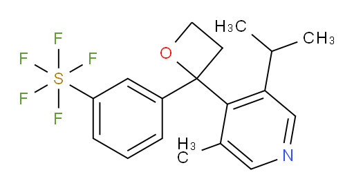 3-(2-(3-isopropyl-5-methylpyridin-4-yl)oxetan-2-yl)(pentafluoromercapto)benzene