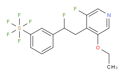 3-(2-(3-ethoxy-5-fluoropyridin-4-yl)-1-fluoroethyl)(pentafluoromercapto)benzene