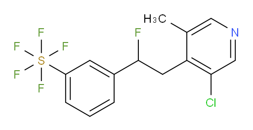3-(2-(3-chloro-5-methylpyridin-4-yl)-1-fluoroethyl)(pentafluoromercapto)benzene